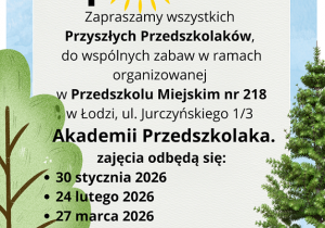 Plakat zapraszający na dni otwarte w naszym przedszkolu