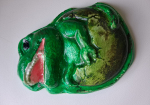 Dinozaur wykonany przez Leona