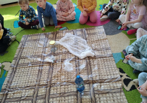 grupa Krasnoludki sadzi fasolkę